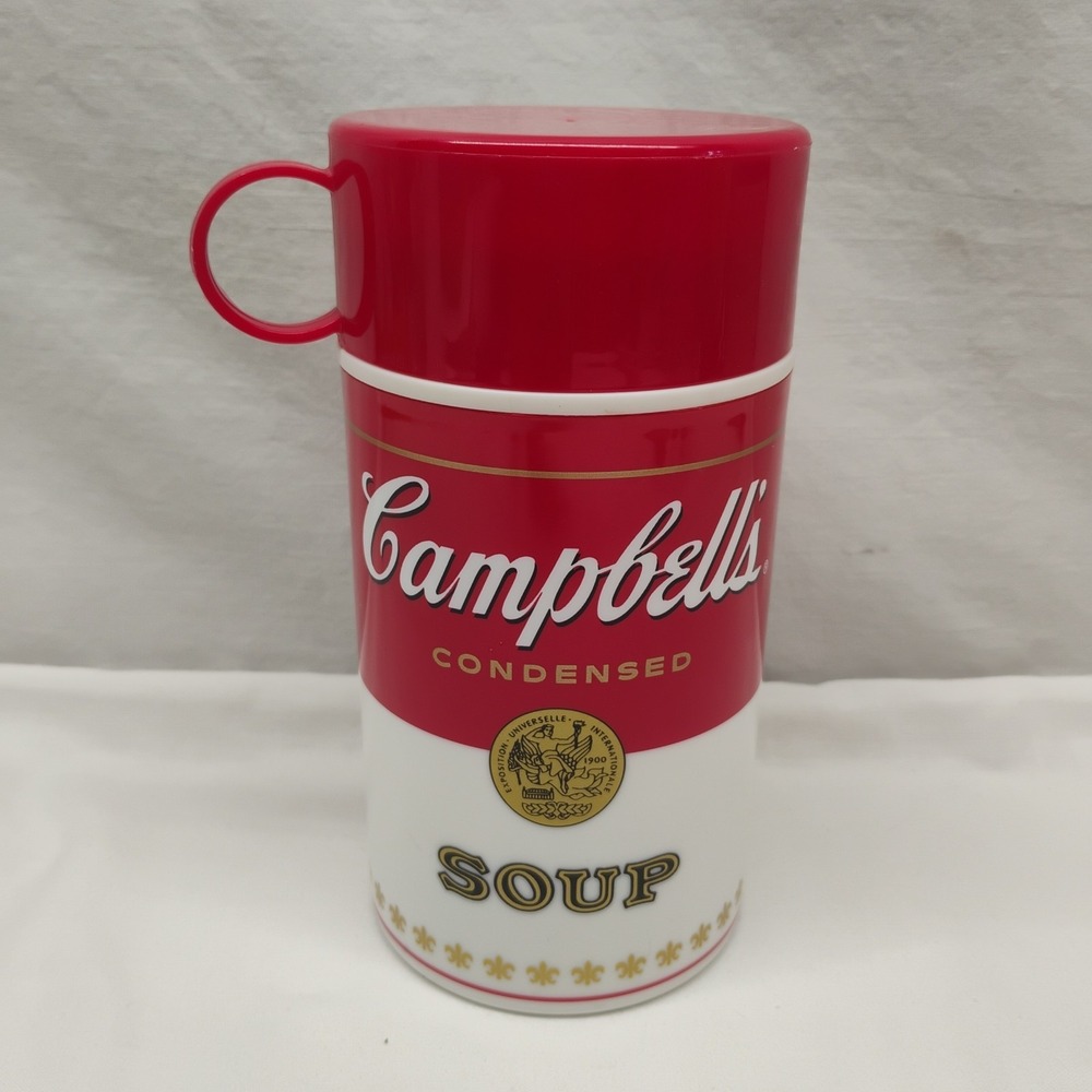 Campbell's Soup Can-tainer Insulated Travel 3pc Thermos 1998 Advertising